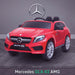 kids 12v electric mercedes gla 43 amg car licesend battery operated ride on car with parental remote control main front angle red 45 licensed 2wd