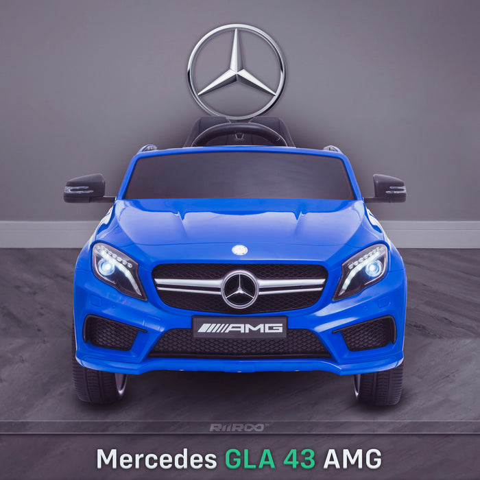 kids 12v electric mercedes gla 43 amg car licesend battery operated ride on car with parental remote control main front direct blue 45 licensed 2wd