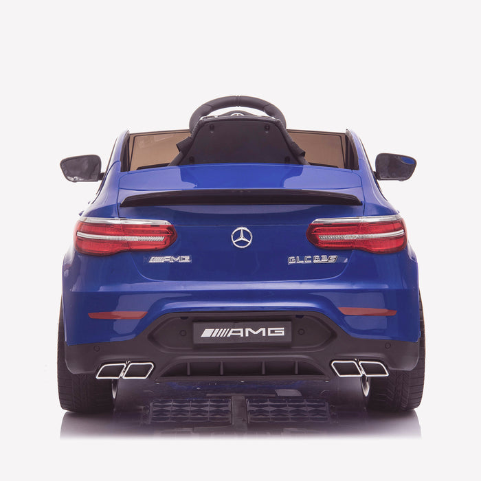 kids 12v electric mercedes glc 63s coupe battery car jeep pick up battery operated ride on car with parental remote control rear direct blue benz amg licensed 2wd