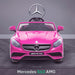 kids 12v electric mercedes s63 amg car licesend battery operated ride on car with parental remote control main front pink 2wd