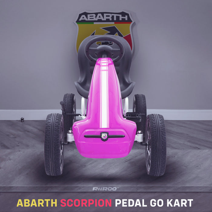 kids abarth ride on pedal go kart pedal powered ride on pink 3 Pink scorpion