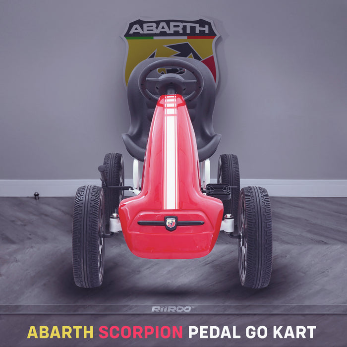 kids abarth ride on pedal go kart pedal powered ride on red 3 Red scorpion