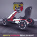kids abarth ride on pedal go kart pedal powered ride on white 1 scorpion