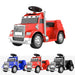 kids american truck electric ride on truck with usb port red Red 6v