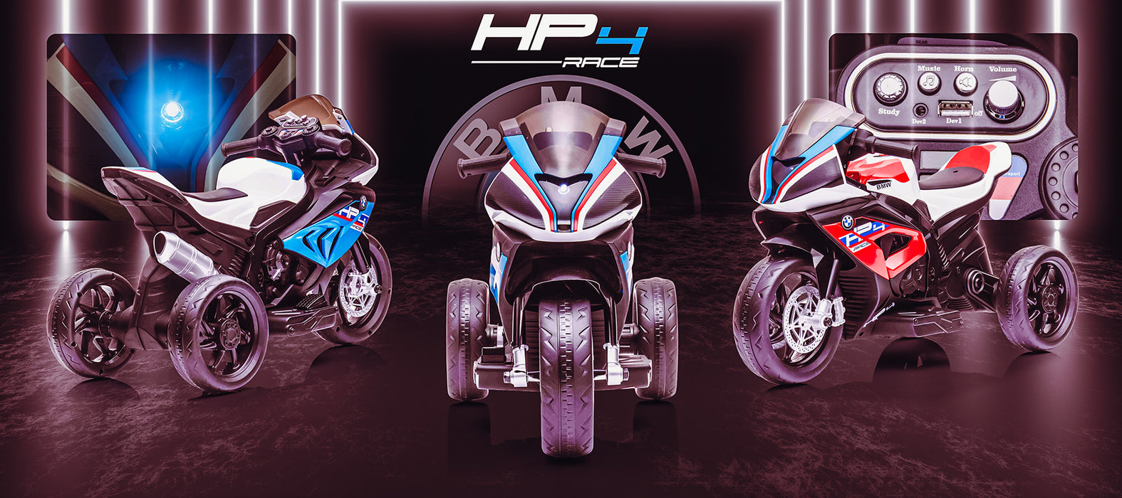 Bmw HP4 12V Mini Motorbike Trike