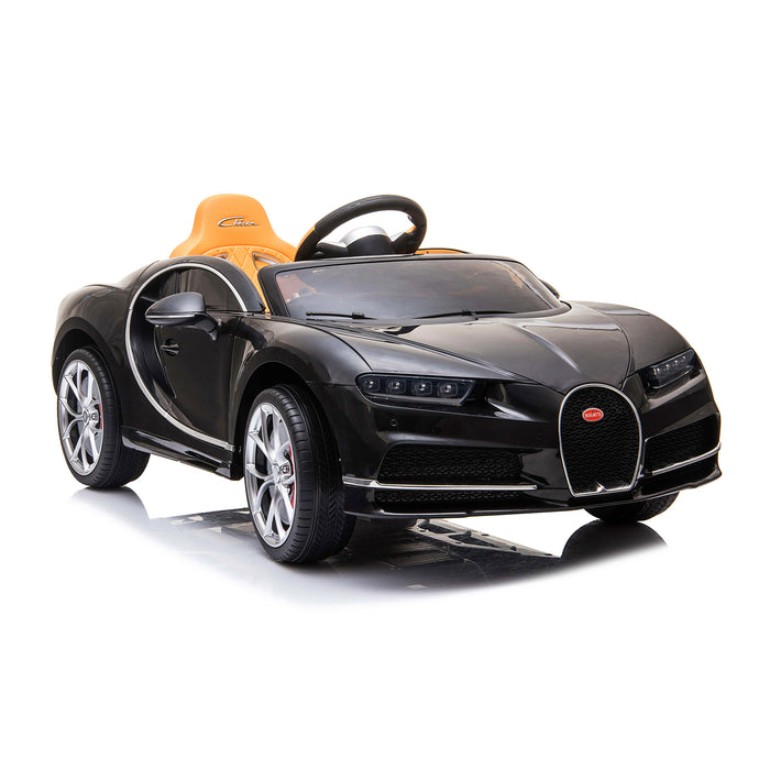 kids bugatti chiron licensed electric ride on car black 12v