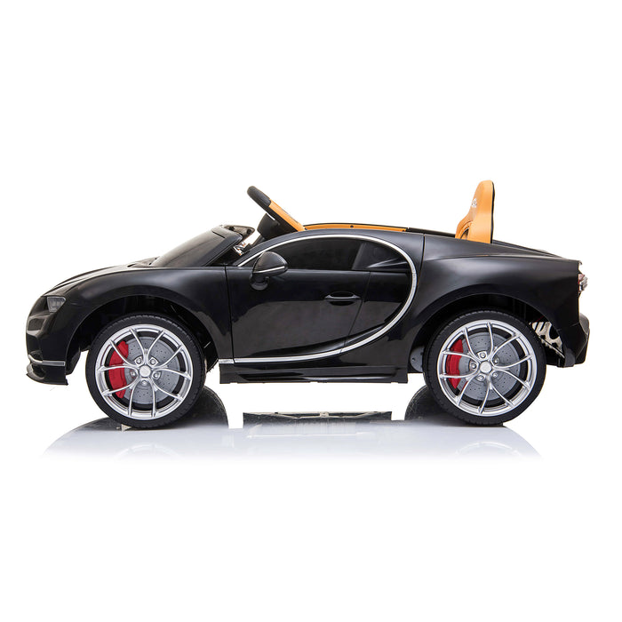 kids bugatti chiron licensed electric ride on car black 12v