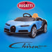 kids bugatti chiron licensed electric ride on car black blue 12v