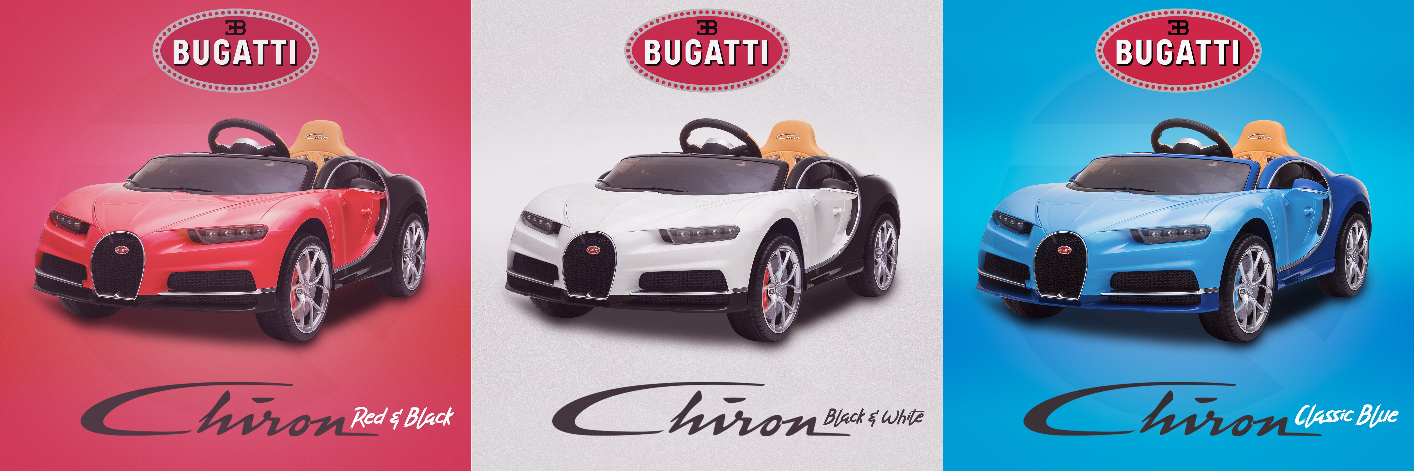 kids bugatti chiron licensed electric ride on car black set two 12v
