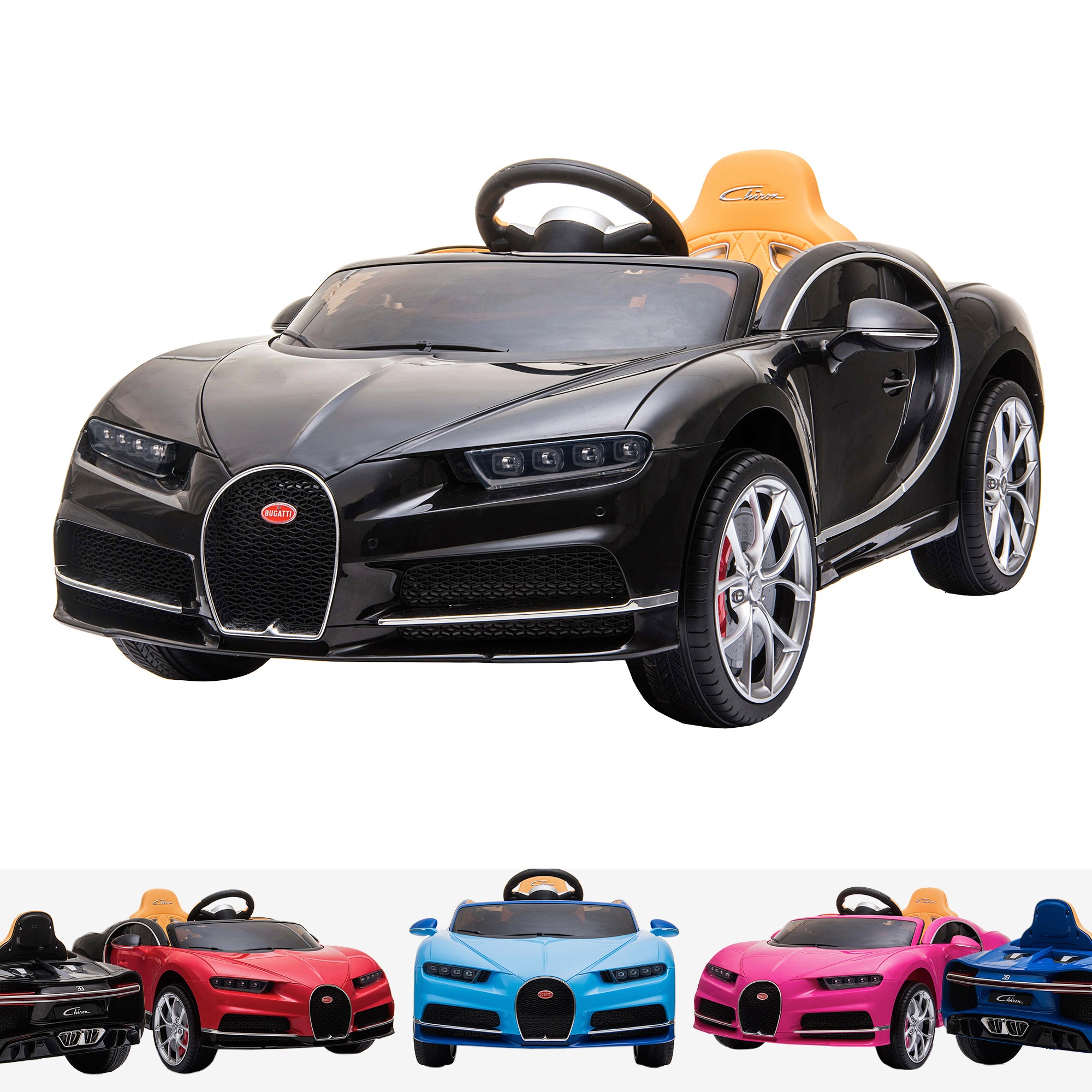 12V Licensed Bugatti Chiron Kids Battery Electric Ride On Car RiiRoo