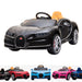 kids bugatti chiron licensed electric ride on car black Black 12v