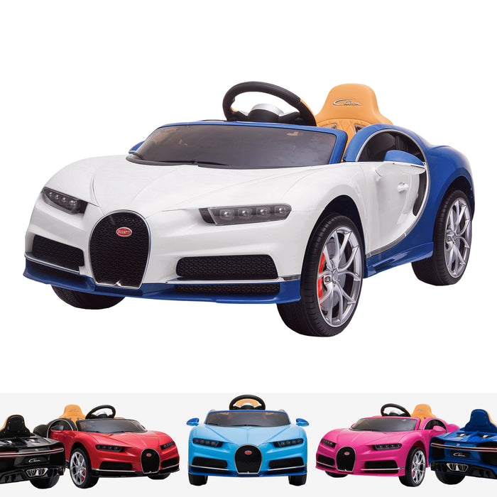 kids bugatti chiron licensed electric ride on car blue white main Blue & White 12v