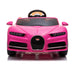 kids bugatti chiron licensed electric ride on car pink 12v