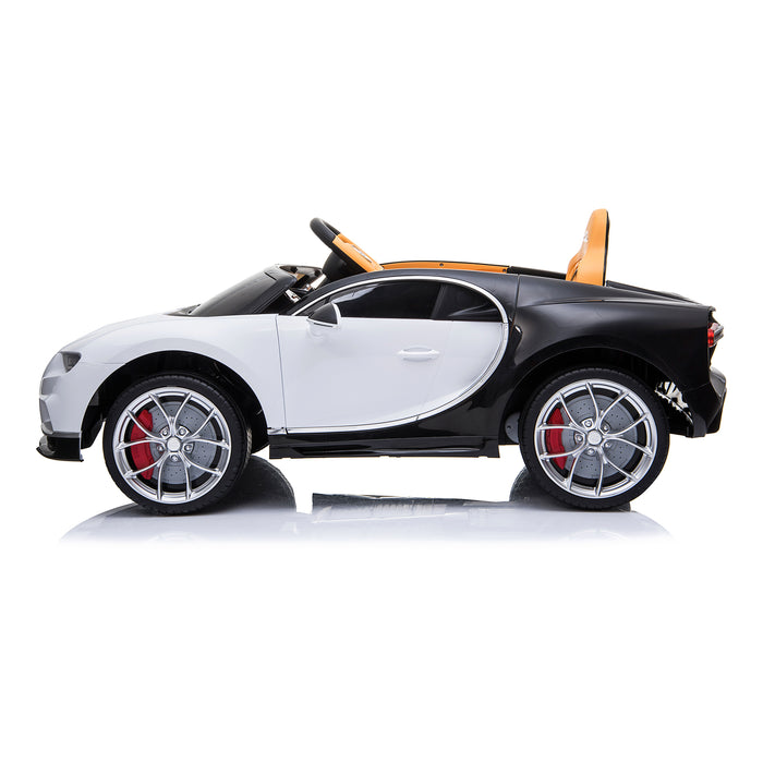 kids bugatti chiron licensed electric ride on car white 12v