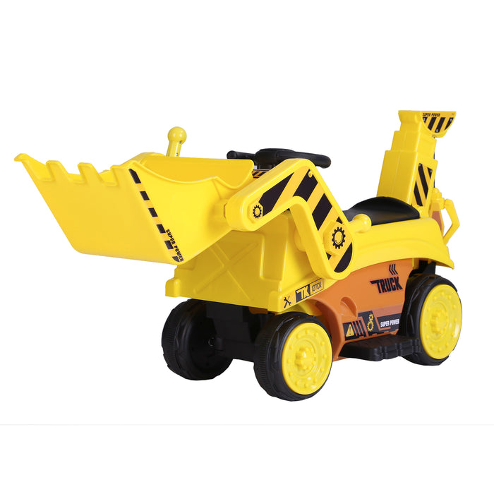 kids digger truck electric ride on truck 2 riiroo 6v construction