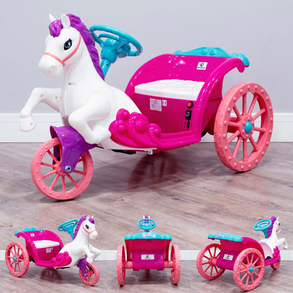 RiiRoo Unicorn Princess Electric Carriage - Pink