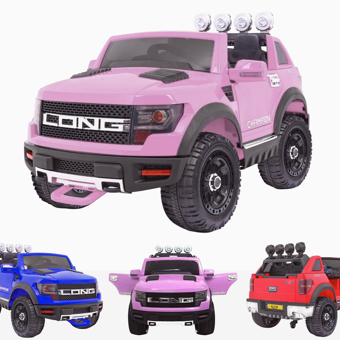 kids electric ride on car ford ranger wildtrak style battery operated pick up truck car jeep with parental remote control 12v pink wildtrack