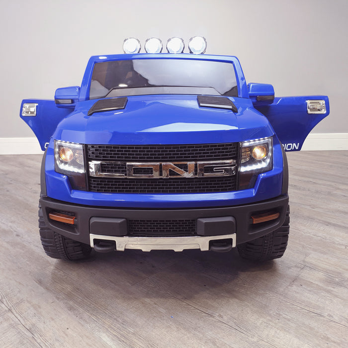 kids electric ride on car ford ranger wildtrak style battery operated pick up truck car jeep with parental remote control 12v v2 front blue wildtrack