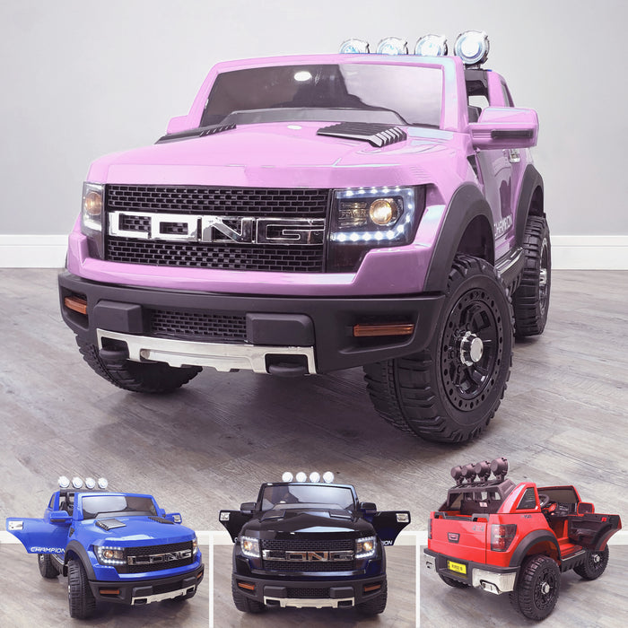 kids electric ride on car ford ranger wildtrak style battery operated pick up truck car jeep with parental remote control 12v v2 main pink Pink wildtrack