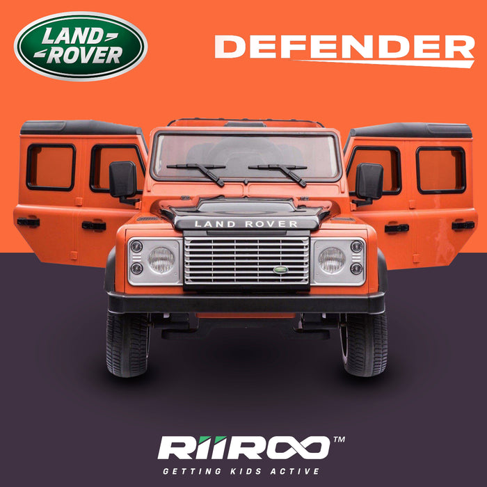 kids electric ride on car licensed land rover defender battery operated car jeep with parental remote control 12v front doors open 
