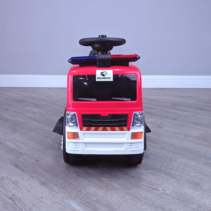 kids electric ride on fire rescue truck 6v battery operated ride on car truck toy front riiroo engine