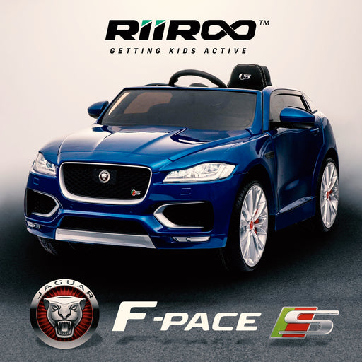 kids electric ride on jaguar f pace licensed battery operated car with parental remote control 12v life style blue 2 