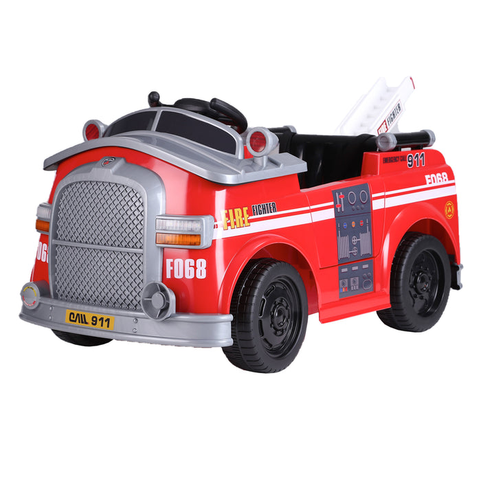 kids fire engine truck electric ride on car truck 1 riiroo 6v