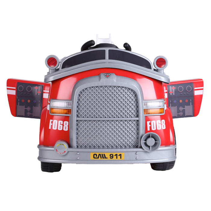 kids fire engine truck electric ride on car truck 3 riiroo 6v