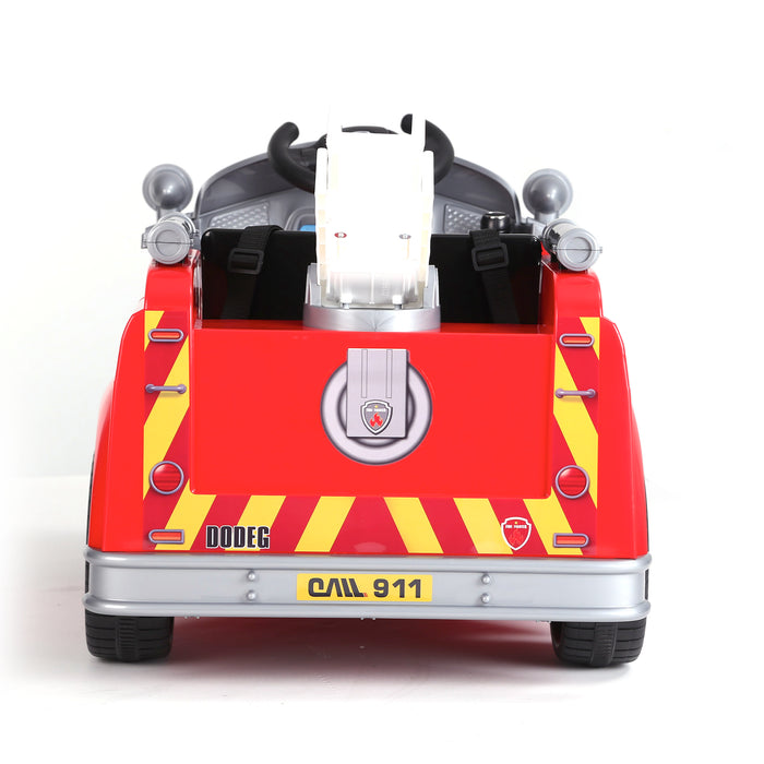 kids fire engine truck electric ride on car truck 5 riiroo 6v