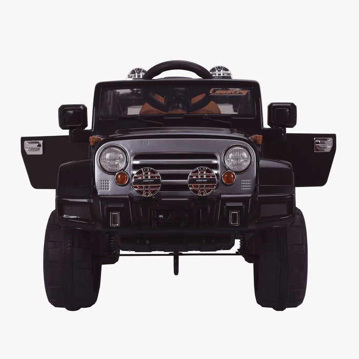 kids jeep wangler style 12 electric ride on car with parental remote 2 black direct doors open wrangler suv battery 12v music