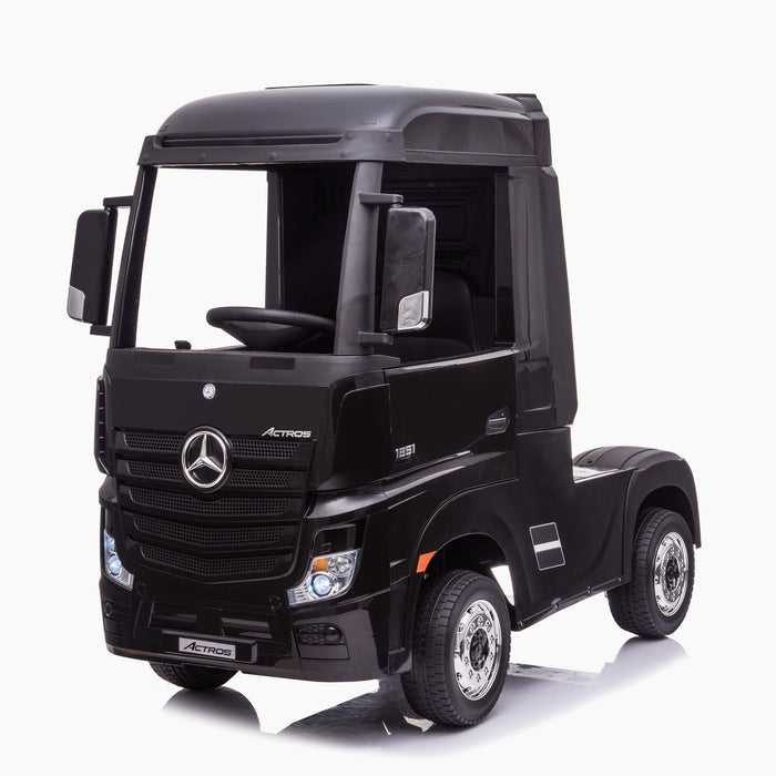 kids mercedes actros licensed ride on electric truck battery operated power wheels with parental remote control main black front benz 24v 4wd