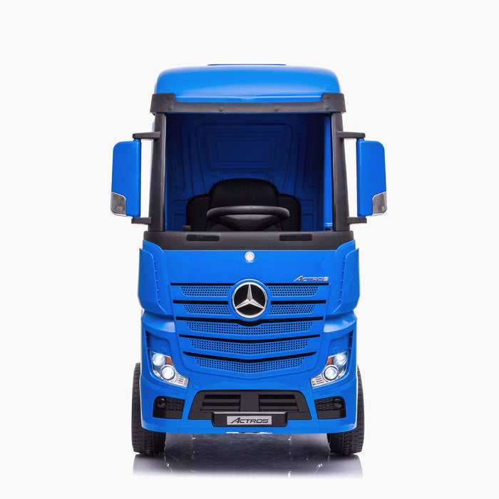 kids mercedes actros licensed ride on electric truck battery operated power wheels with parental remote control main blue front direct benz 24v 4wd