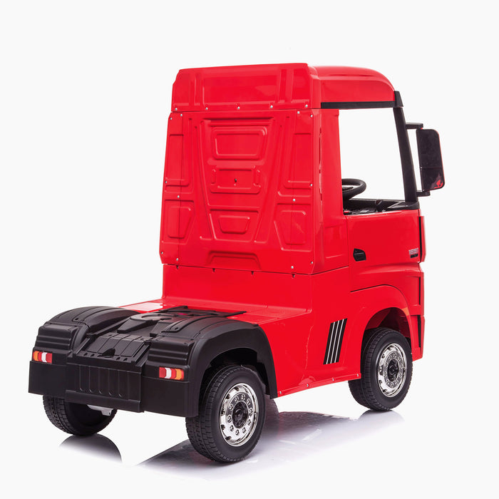 kids mercedes actros licensed ride on electric truck battery operated power wheels with parental remote control main red rear benz 24v 4wd