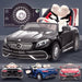 kids mercedes maybach s650 licensed ride on electric car battery operated power wheels car with parental remote control main black Painted Black benz 12v 4wd