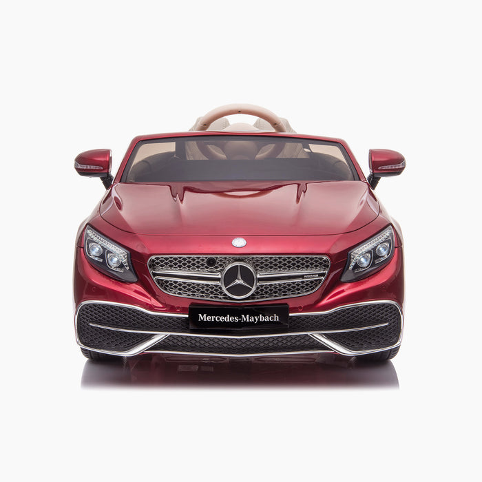 kids mercedes maybach s650 licensed ride on electric car battery operated power wheels car with parental remote control main front direct red benz 12v 4wd