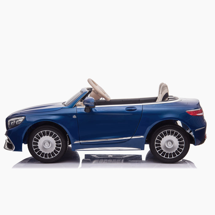 kids mercedes maybach s650 licensed ride on electric car battery operated power wheels car with parental remote control main side blue benz 12v 4wd