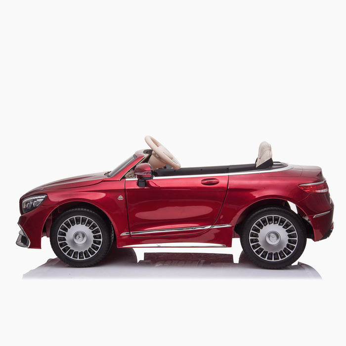 kids mercedes maybach s650 licensed ride on electric car battery operated power wheels car with parental remote control main side red benz 12v 4wd