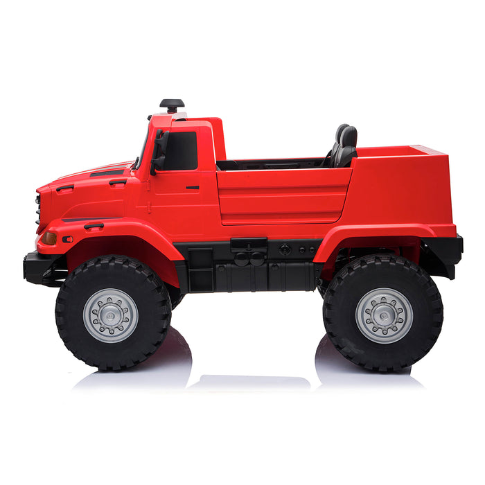 kids mercedes zetros licensed electric ride on car truck red 4 4wd 2 seater