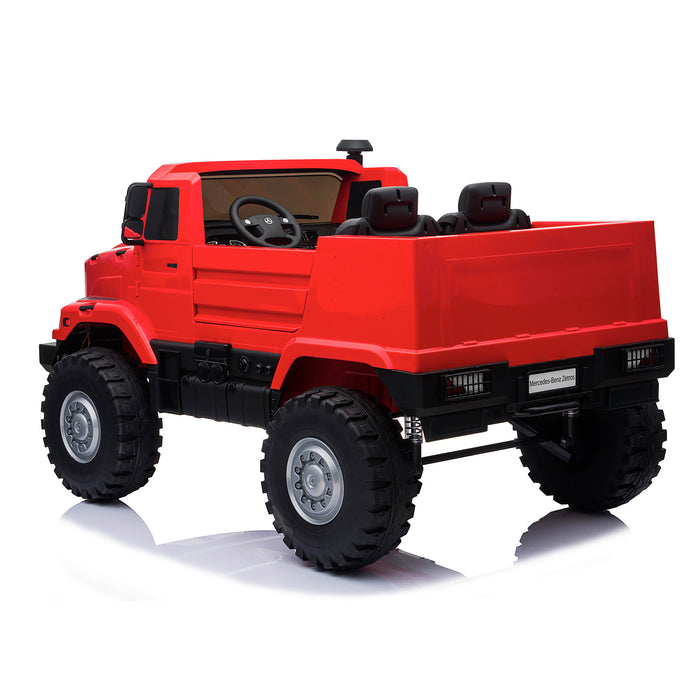 kids mercedes zetros licensed electric ride on car truck red 5 4wd 2 seater