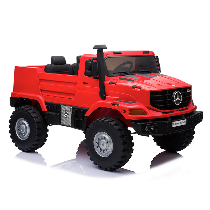 kids mercedes zetros licensed electric ride on car truck red 8 4wd 2 seater
