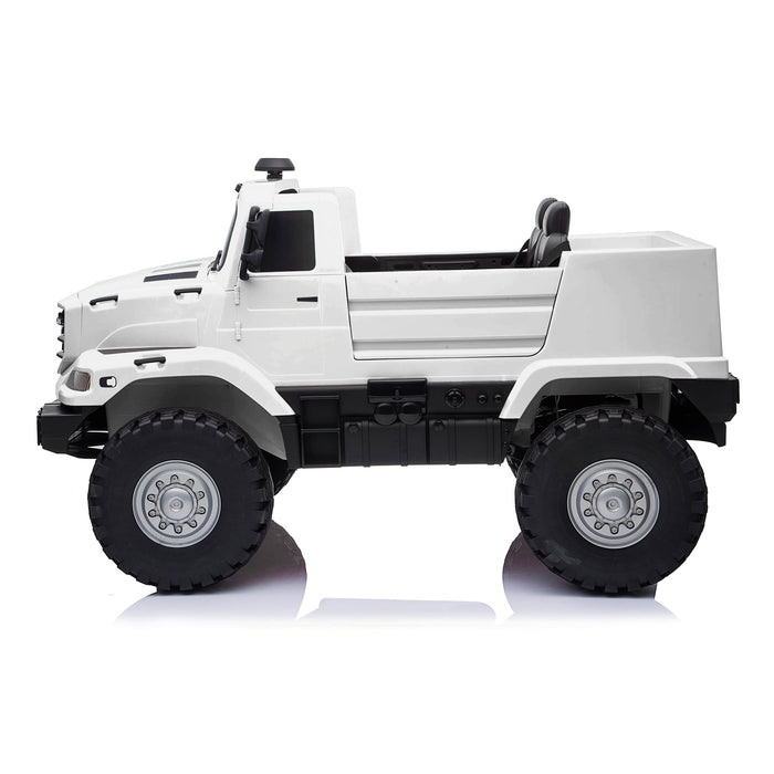 kids mercedes zetros licensed electric ride on car truck white 14 4wd 2 seater