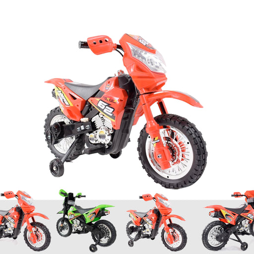 kids motocross 2 Red riiroo 6v motorcross battery powered electric ride on bike toy motorbike