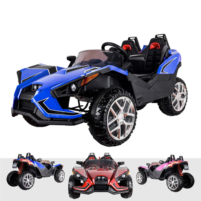 kids polaris slingshot style 12v battery electric ride on car with remote blue2 riiroo peg perego 12v 2 seater battery ride on toy