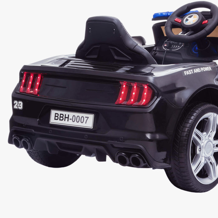 Voiture électrique enfant 12V, modèle Mustang Police de KINGTOYS