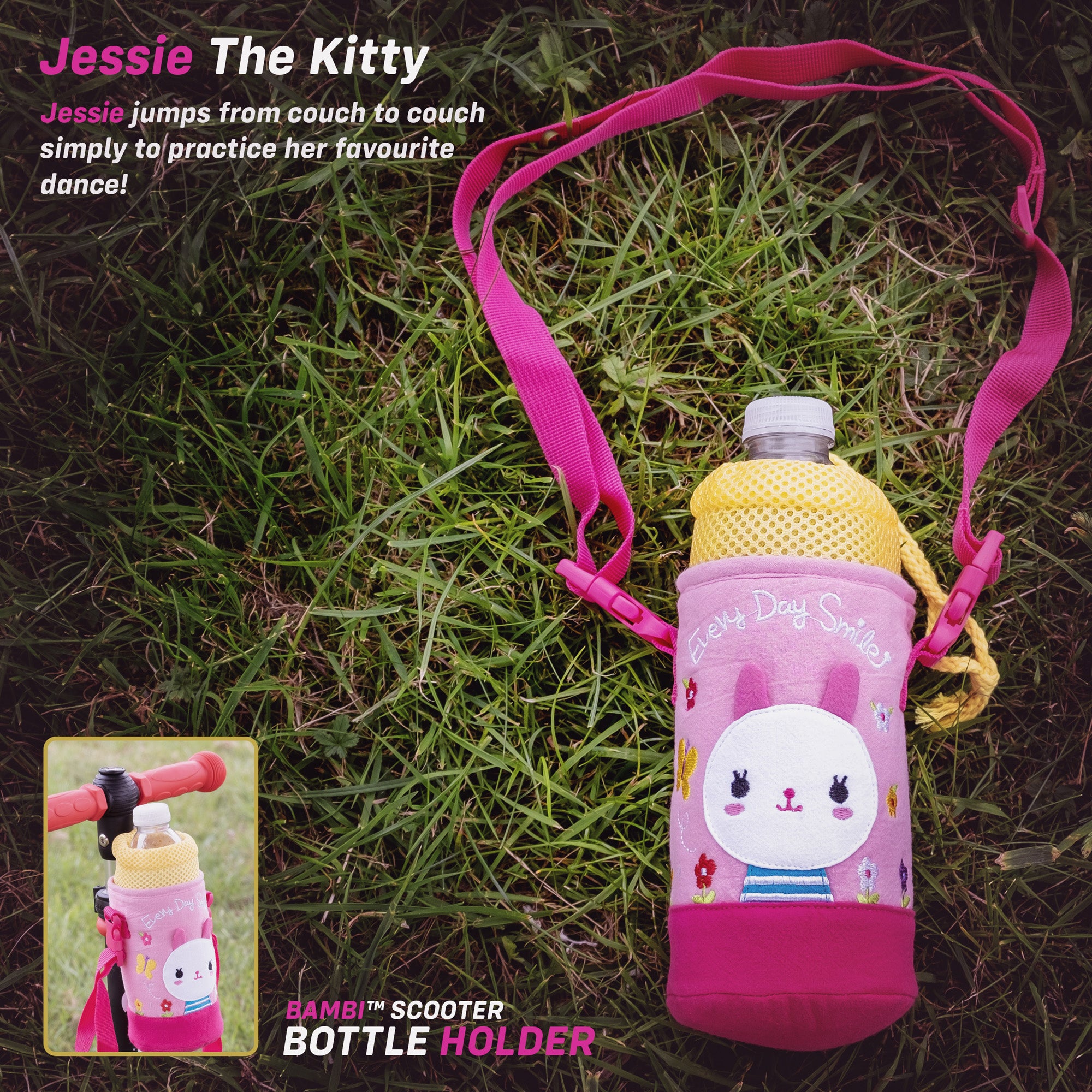kids push scooter accessories jessie the kitty bottle holder accessory