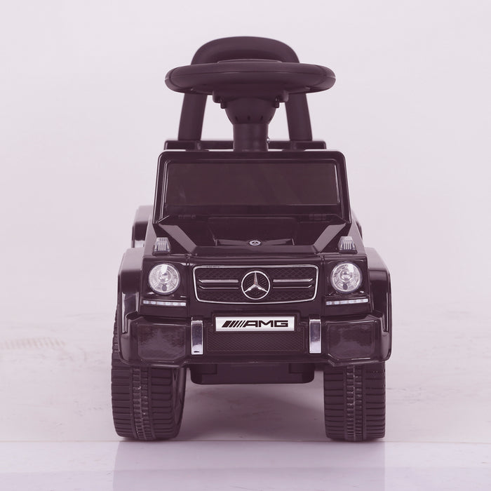 kidspush along mercedes g63 amg with seat storage media centre ride on car 2 front direct kids push box and