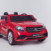 licensed kids 24v mercedes benz gls 63s amg ride on car jeep with parental remote control two seater front close up red 63 electric 4wd
