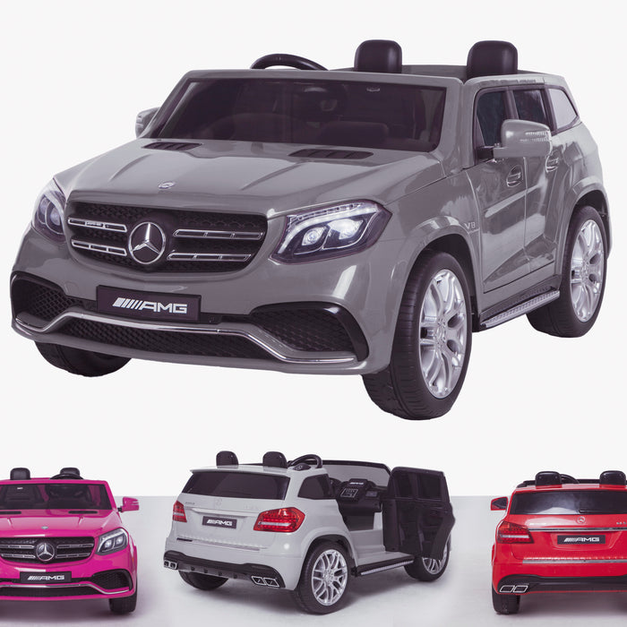 licensed kids 24v mercedes benz gls 63s amg ride on car jeep with parental remote control two seater gray Painted Grey 63 electric 4wd