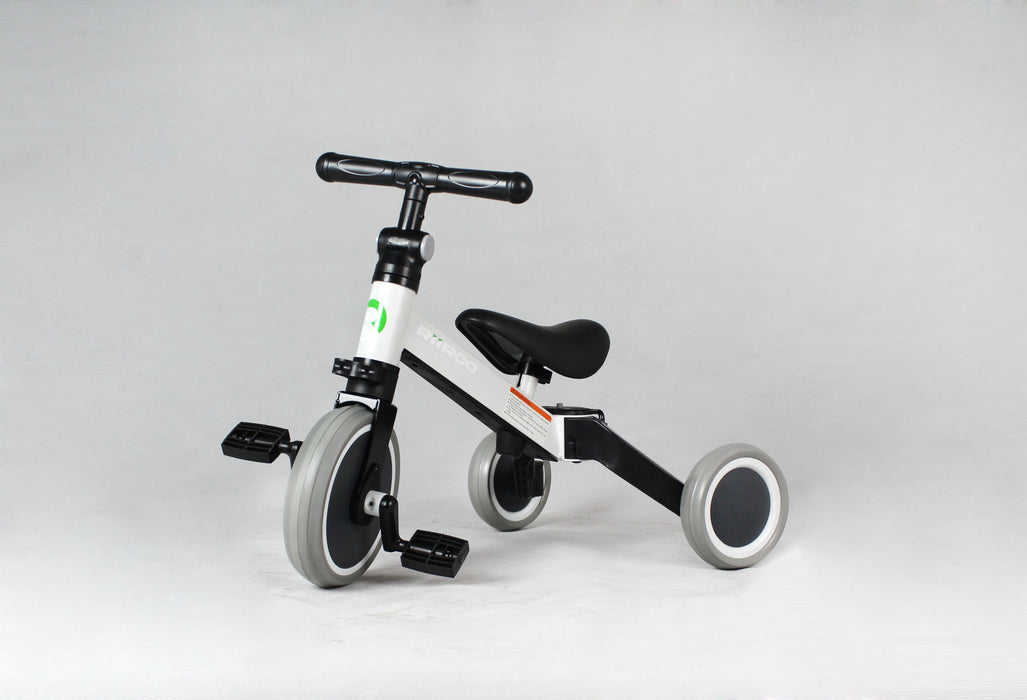 riiroo 3 in 1 kids tricycle toddler balanced bike in white tricycles trike wheel balance adjustable seat
