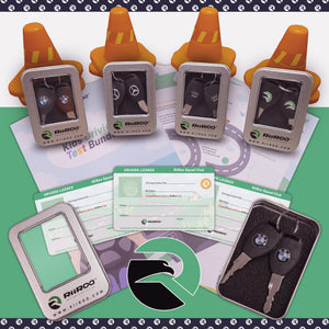 RiiRoo Driving Test Kit - Certificate - License - Cones - Set of Keys Bundle